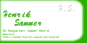 henrik sammer business card